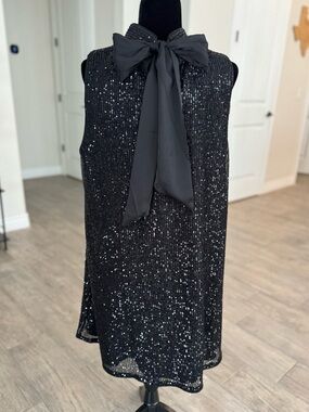 NWT Vineyard Vines Black Sequin Dress Size XL